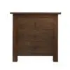 Wooden nightstand with three drawers.