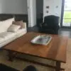 A living room with couches and a coffee table