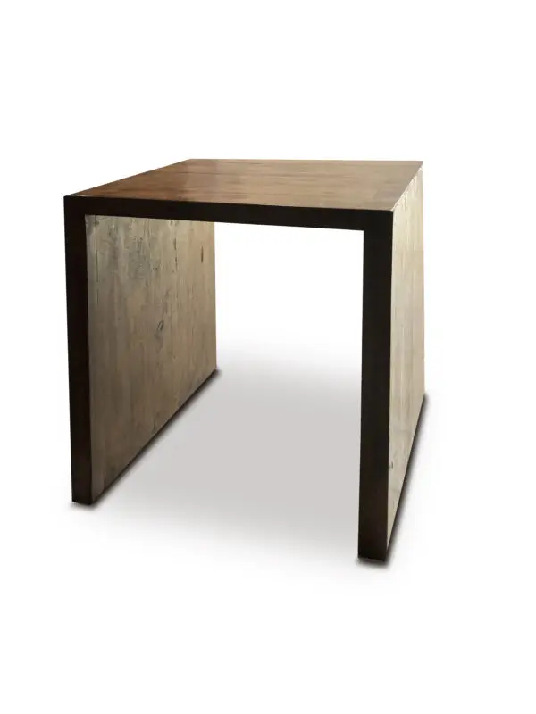 Modern wooden table with minimalist design.