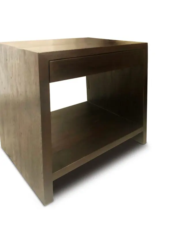 Teak Side Table with Drawer & Shelf - Image 3