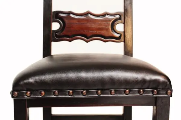 A close up of the back of a chair