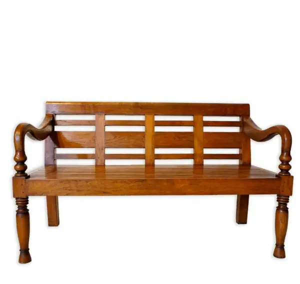 Teak Slatted Bench