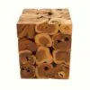 Wooden block made of natural wood slices.