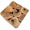 Wooden block with natural patterns and textures.